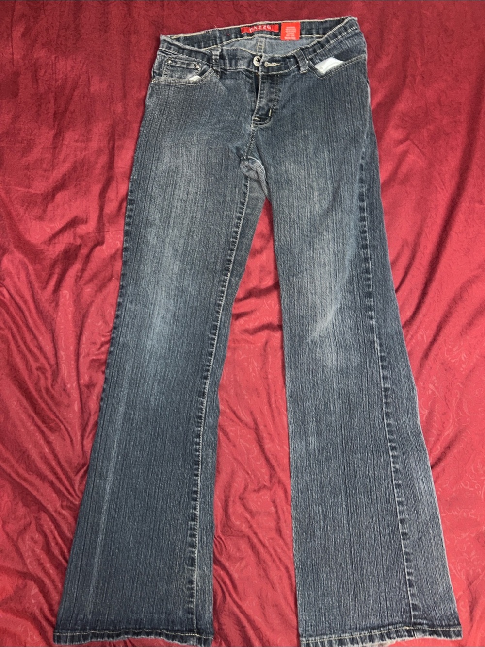 PAZZO Women's Dark Blue Flare Jeans